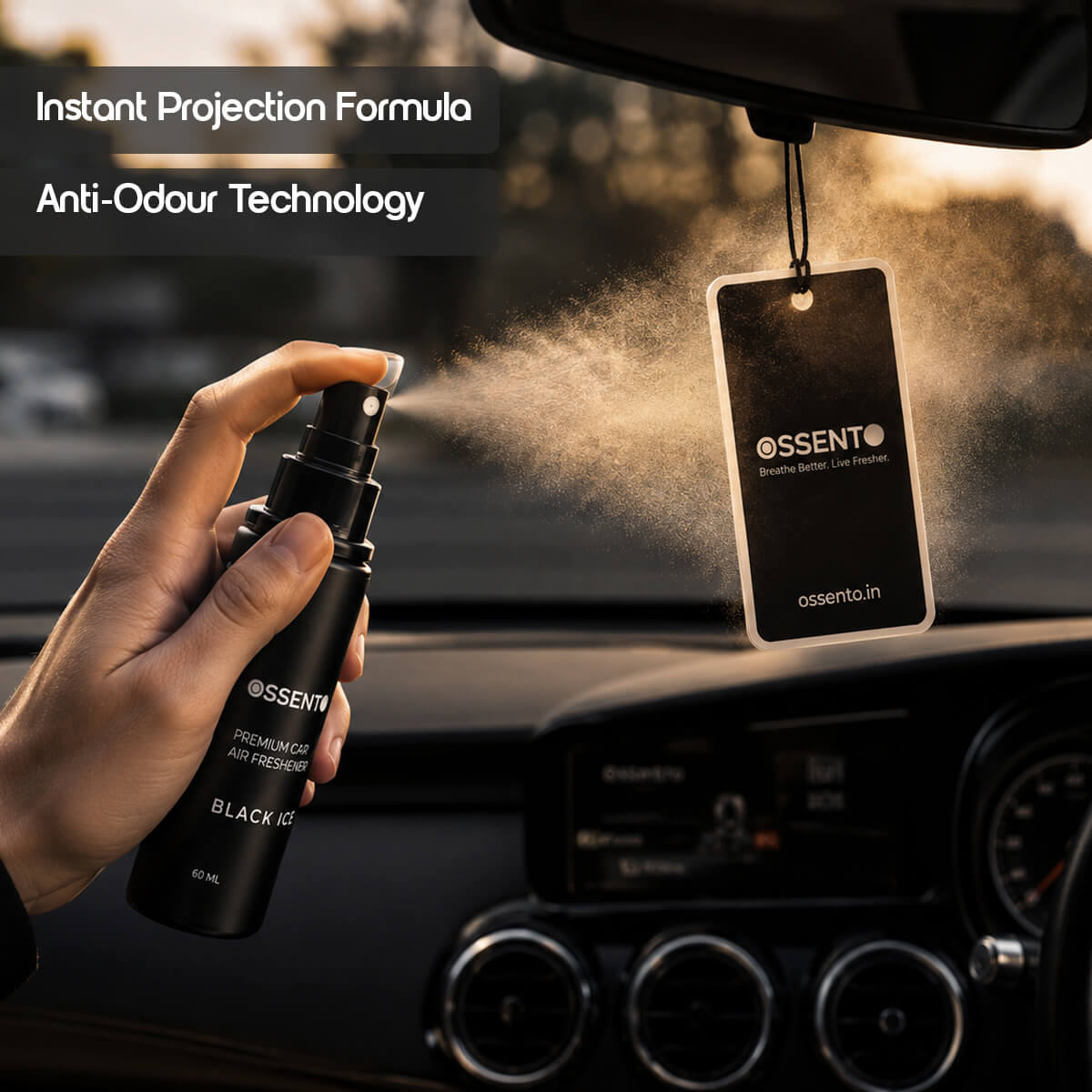 Black Ice Air Freshener Spray 60ml – For Car, Home & Office