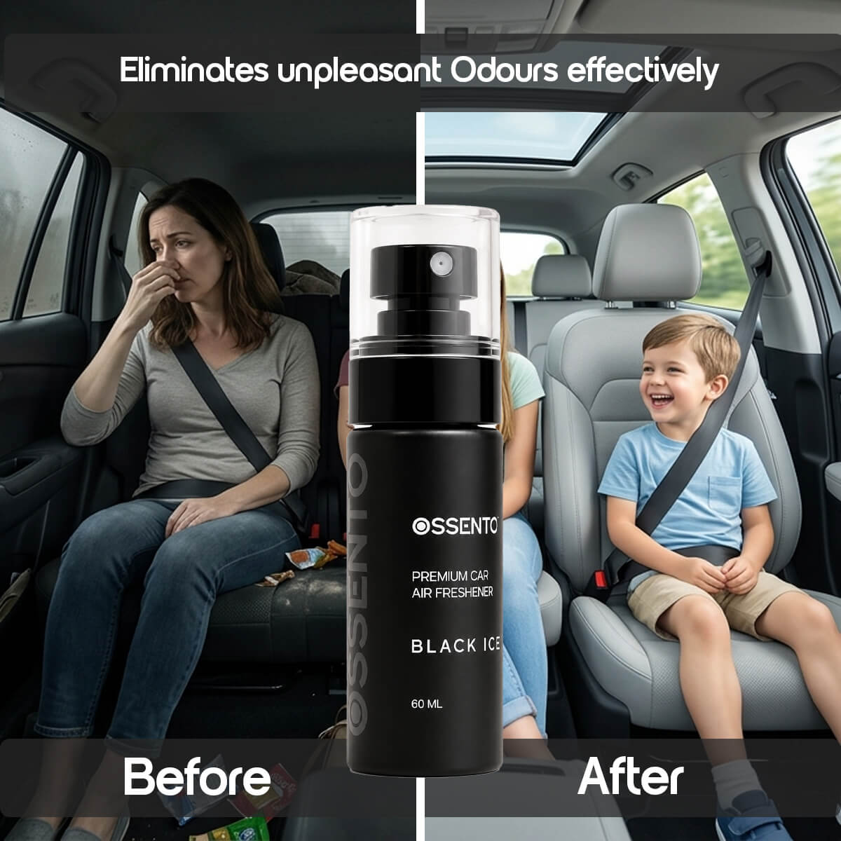 Black Ice Air Freshener Spray 60ml – For Car, Home & Office