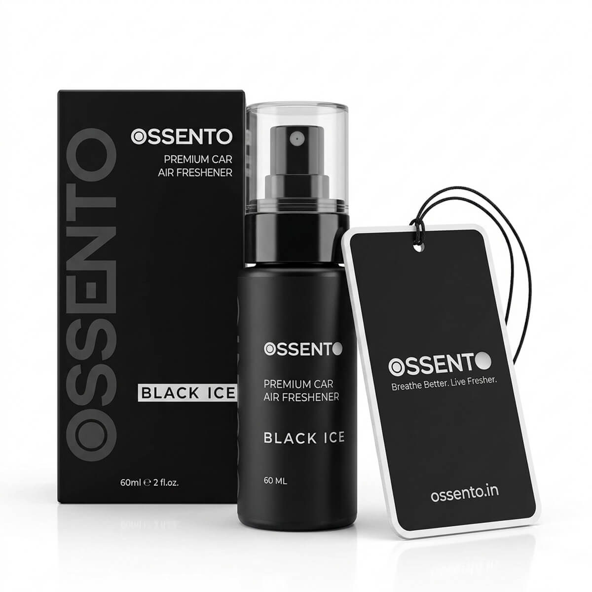 Black Ice Air Freshener Spray 60ml – For Car, Home & Office