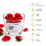 Crimson Bloom Scented Candle | 100% Organic Soy Wax