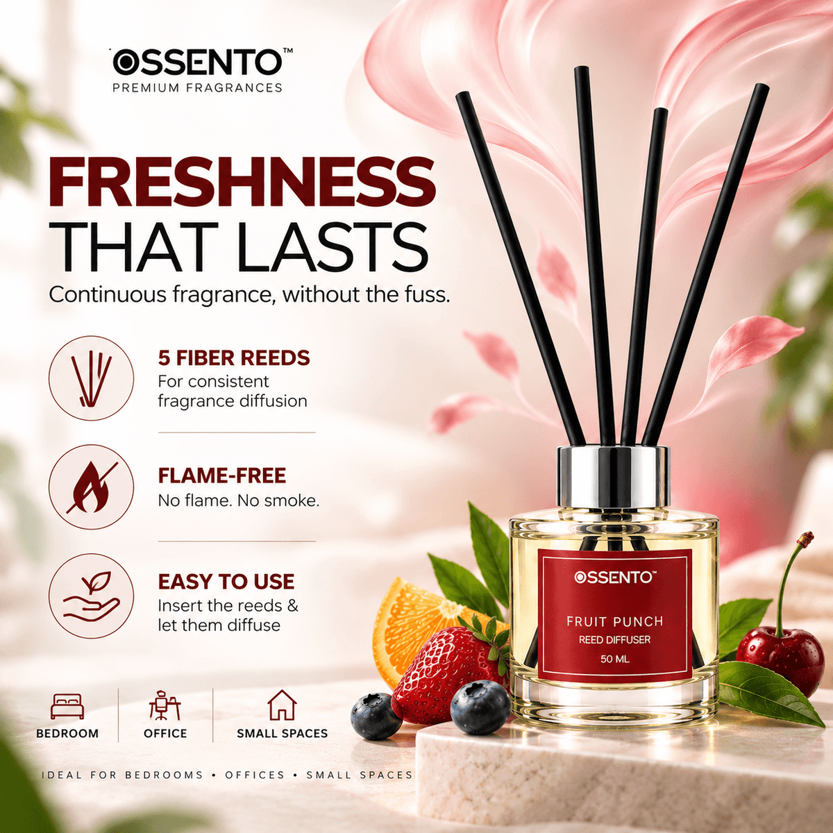 Fruit Punch Reed Diffuser for Home & Office | 50 ml