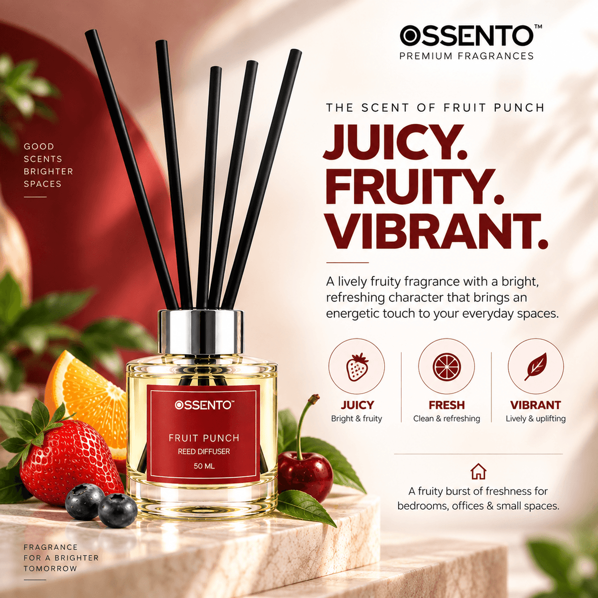 Fruit Punch Reed Diffuser for Home & Office | 50 ml