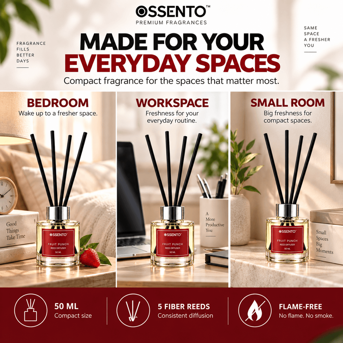 Fruit Punch Reed Diffuser for Home & Office | 50 ml