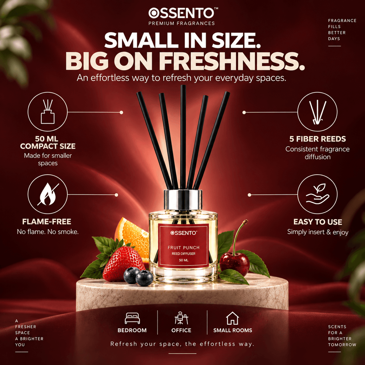 Fruit Punch Reed Diffuser for Home & Office | 50 ml