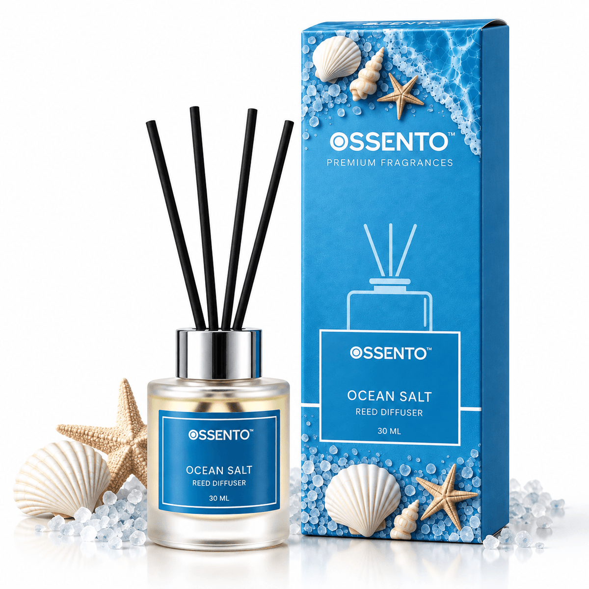 Ocean Salt Reed Diffuser for Bathroom & Small Spaces | 30 ml