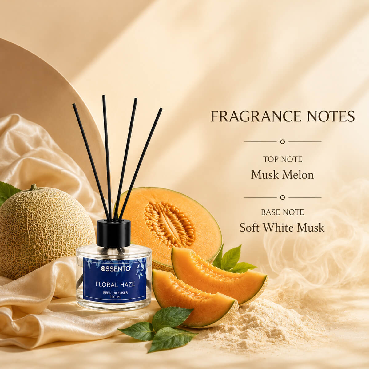 Ossento Luxury Reed Diffuser – 120ml- Floral Haze